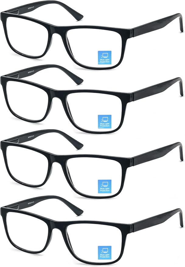 Blue Light Blocking Reading Glasses Men Large Wide Oversized Square Computer Readers Glasses for Big Head/Large Face