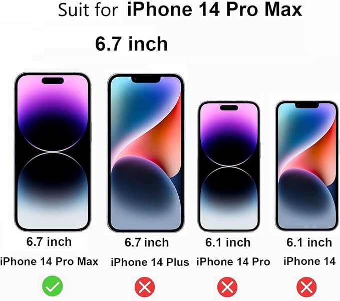 2 Pack Anti-Blue Privacy Tempered Glass Suit for iPhone 14 Pro Max Mirror Anti-Spy Screen Protector Anti-Peeping Film Electroplated Gradient 9H Hardness Anti-scratch Colorful 6.7 inch