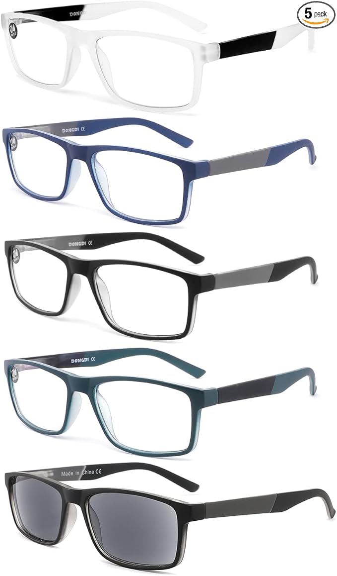 Blue Light Blocking Reading Glasses 4 Pack Computer Readers for Women Men,Anti Glare UV Ray Filter Eyeglasses… (5pack-mix, 1.50)