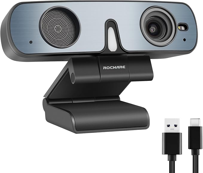 RC28 1080P 60FPS Webcam with Dual Microphones | Cardioid & Omnidirectional Pickup, Hi-Fi Sound, AI Noise Cancellation & Raw Audio Modes for Streaming, Video Calls & Studio-Quality Recording