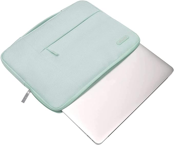 MOSISO Laptop Case 16 inch, 15-15.6 inch Laptop Sleeve with Handle Compatible with MacBook Pro 16 M5 M4 M3 M2 M1, HP Acer Dell Lenovo ASUS, Polyester Multifunctional Computer Bag, Mint Green