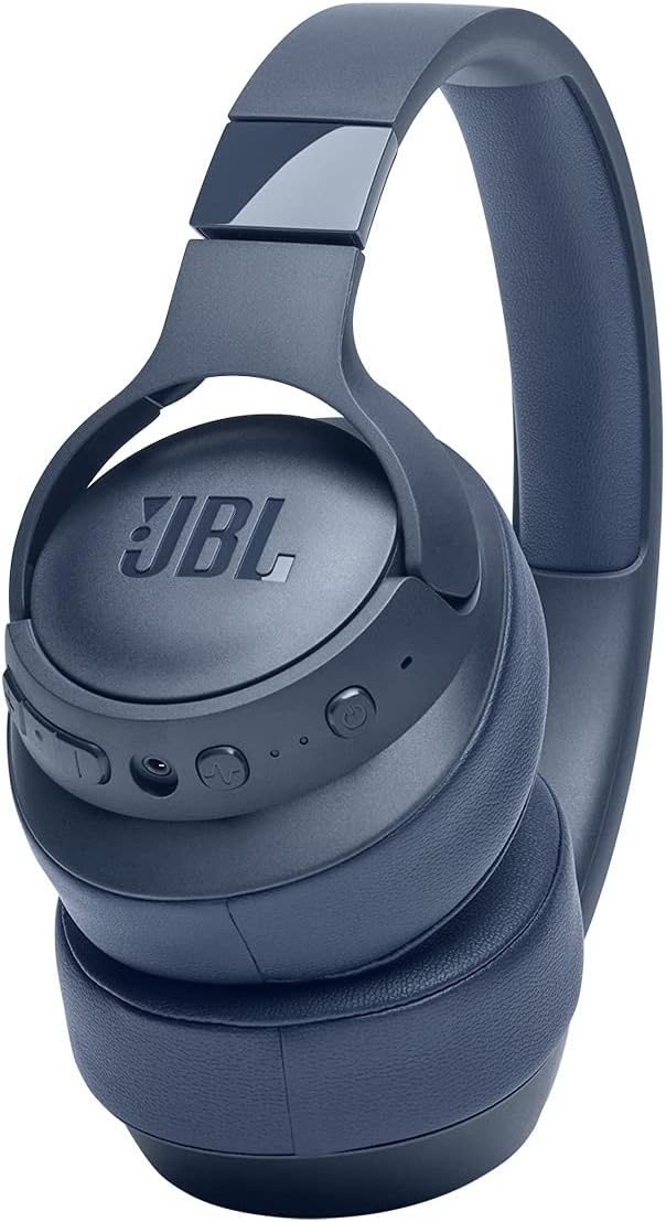 JBL Tune 760NC - Lightweight, Foldable Over-Ear Wireless Headphones with Active Noise Cancellation - Blue (Renewed)