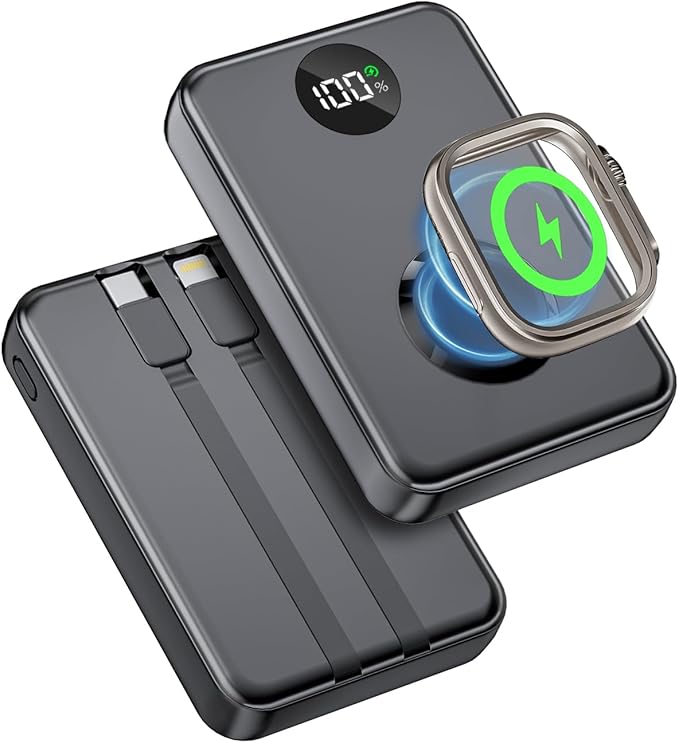 COPINK 15000mAh Mini Portable Charger Power Bank [for Apple Watch], Fast Charging Battery Pack with [PD‑C+L] for Apple Ecosystem, for iPhone 17 Air 16 15 14-8 Pro Max, iPad, AirPods and Apple Watch