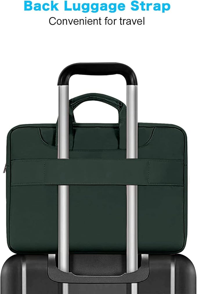 MOSISO 360 Protective Laptop Bag 15.6 inch, 15-16 inch Computer Bag Compatible with MacBook Air 15 inch/Pro 16 inch, HP,Dell,Lenovo,Asus,Notebook, Laptop Carrying Case with Strap&Handle, Emerald Green