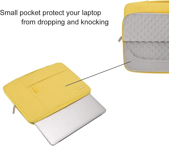 MOSISO Laptop Case 13 inch, Laptop Sleeve with Handle Compatible with MacBook Neo/Air/Pro 13 inch with A18/M5/M4/M3/M2/M1 Chip 2026-2016, Polyester Multifunctional Computer Bag, Yellow