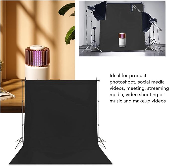 Chromakey Green Screen Backdrop, Photography Backdrop High Density Polyester Soft Light Wrinkle Background for Photo Studio Streaming Video Party Home Use (150 * 200CM)