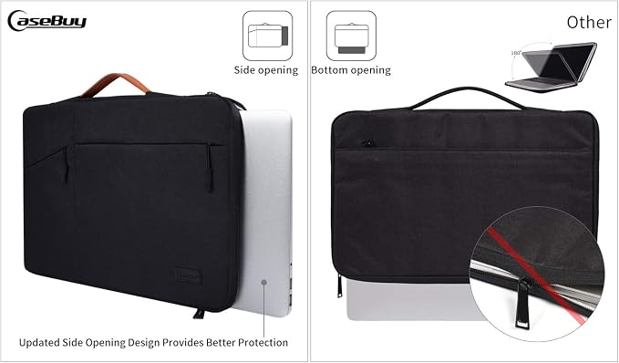 17.3 inch Laptop Case Briefcase Bag for HP 17 17.3 Laptop, HP Pavilion 17/ Envy 17T/ PROBOOK 17, Dell Inspiron 17, Lenovo Ideapad L340 17.3, Acer Aspire 17, ASUS VivoBook 17 Laptop Sleeve,Black