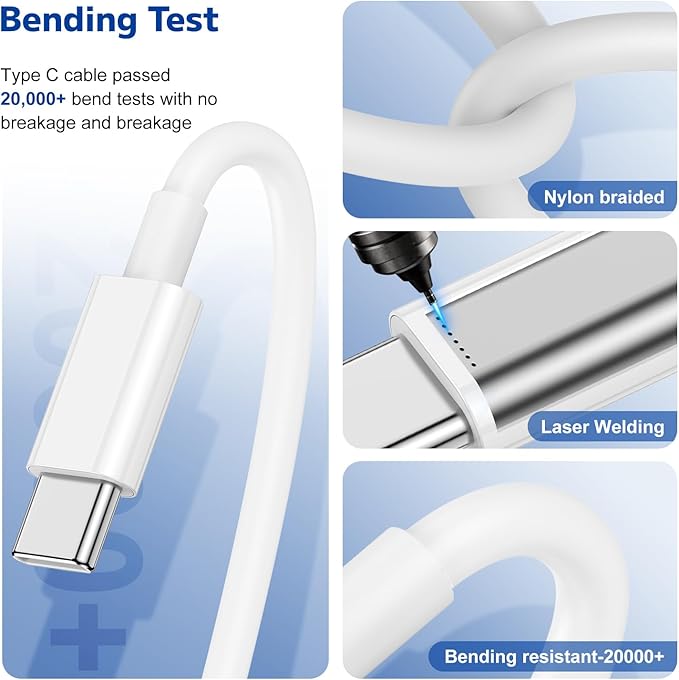 240W Long USB C to C Fast Charger Cable 10ft, Type C to C Super Fast Charging Cord for MacBook Pro/MacBook Air/iPad Pro/Air/Apple iPhone 17 Pro Max/16 15 Plus/Samsung Galaxy S25 S24 S23 Ultra/Laptops