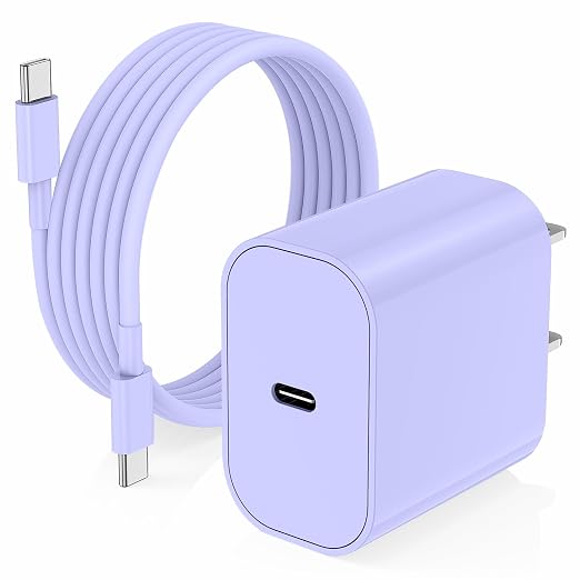 iPhone 17 16 15 Charger/10ft Type C to C Charging Cable Cord Long, USB C Fast Charging Block Plug for Apple iPhone 17 Pro Max/17 Air/16 Pro/15 Plus/AirPods/iPad/mini Plug Cube Birck Box Power Adapter