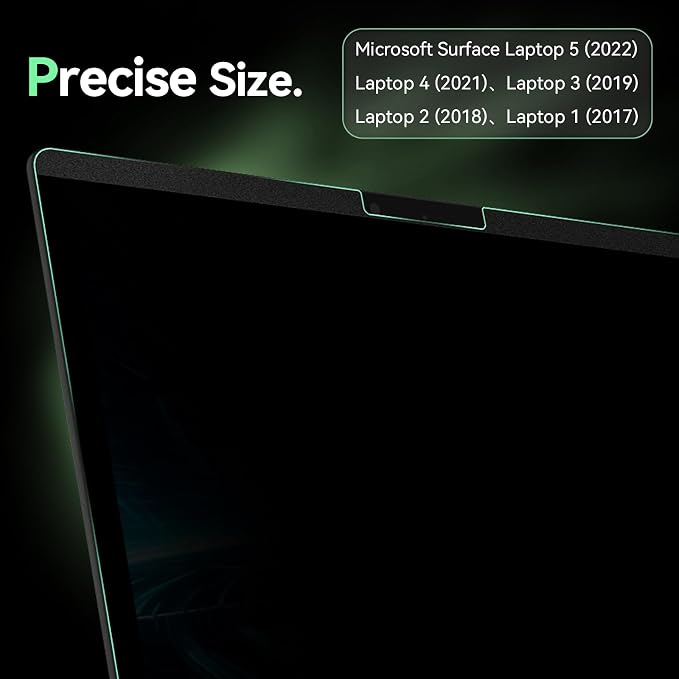 Magnetic 15 Inch Surface Laptop 5 Privacy Screen for Microsoft Surface Laptop 5/4/3/2/1, Removable Anti-Spy Filter Black Security Film, Anti Blue Light Filter Reusable Shield, Matte Bubble Free Guard