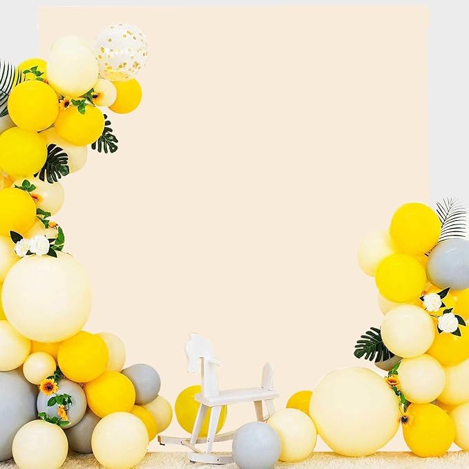 Cream Backdrop for Photograph Professional Photo Backdrops for Product Background for Photoshoot, Wedding, Party，Video Recording, Portraits 3x5 FT
