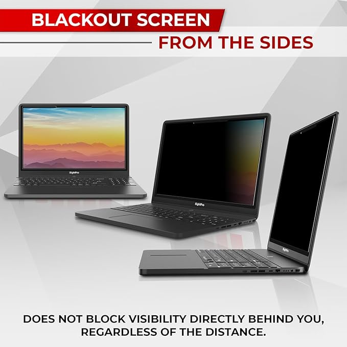 SightPro Magnetic Laptop Privacy Screen 13.3 Inch 16:10 - Patented Removable Laptop Privacy Filter Shield and Protector