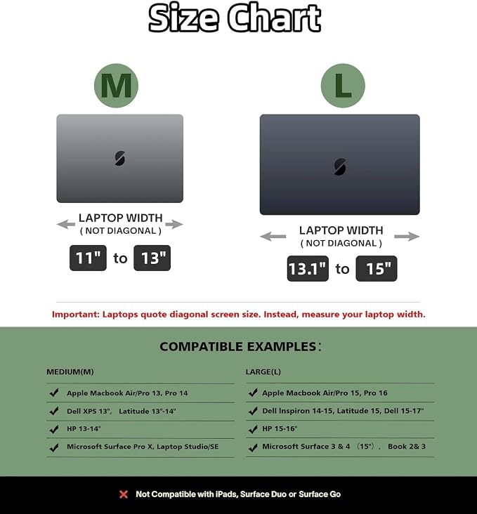 Laptop Sun Shade for Outdoor Work, Lightweight Computer Privacy Hood & Glare Shield, Foldable Shield Cover, Compatible with Most 15-16" Laptops (Gray, L)