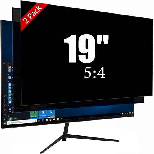 [2 Pack] 19 Inch Privacy Screen Protector - 95% Blue Light Blocking, Anti-Glare Monitor Filter for 5:4 Widescreen - Anti-Scratch Privacy Shield