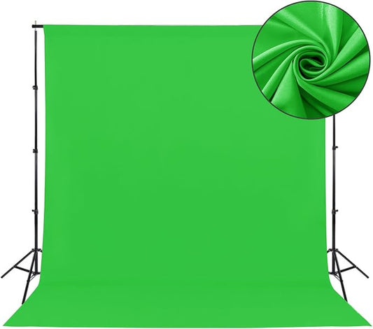 Sugargirl 8FTX10FT Green Screen Backdrop Background for Photography, Polyester Photo Backdrop for Photoshoot, Party, Video and Television (1 Panel)