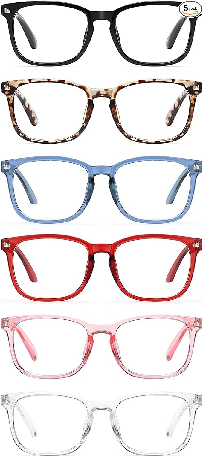 CCVOO Reading Glasses for Women/Men, Eyeglasses, Blue Light Readers for Women/Men, Computer Eye Glasses, Cheaters