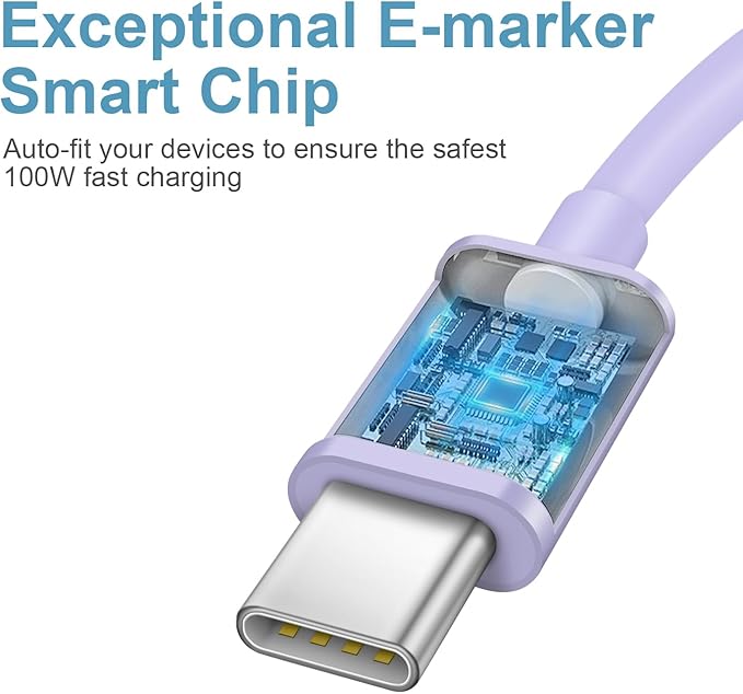 12FT iPhone 17 16 15 Charger Fast Charging USB C Charger Block Type C Chagrer Fast Charging 2-Pack for iPhone 17/17 Plus/17 Pro/17 Pro Max/iPhone 16/16 Plus/16 Pro/16 Pro Max/15 Pro Max(Purple)