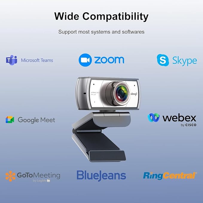 Wide Angle Webcam,120 Degree Large View Spedal 920 Pro Video Conference Camera, Full HD 1080P Live Streaming Web Cam with Built-in Microphone, USB Webcam for Mac, PC, Laptop and Desktop
