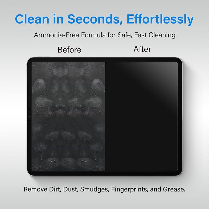 Electronic Wipes, Screen Wipes for Electronics, Pre-moistened Screen Cleaner Wipes for Phone, Laptop, Monitor, Car Screen, Eyeglasses, Non-Scratch Formula, 240 Count
