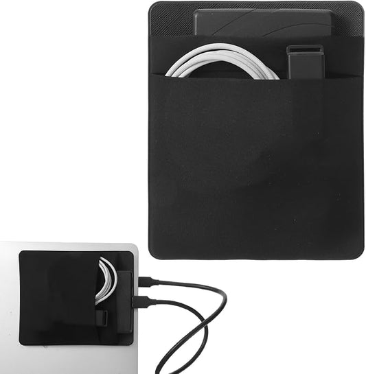 Portable Hard Drive Sleeve for Laptop, 2-Pocket Mouse Holder for Laptop External Hard Drive Sleeve Mouse Pocket for Laptops SSD Holder for Laptops Compatible with External 2.5" HDD