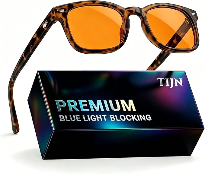 TIJN Premuim Blue Light Blocking Glasses for Women Men Square Frame Nerd Eyeglasses Anti Blue Ray Computer Screen Glasses