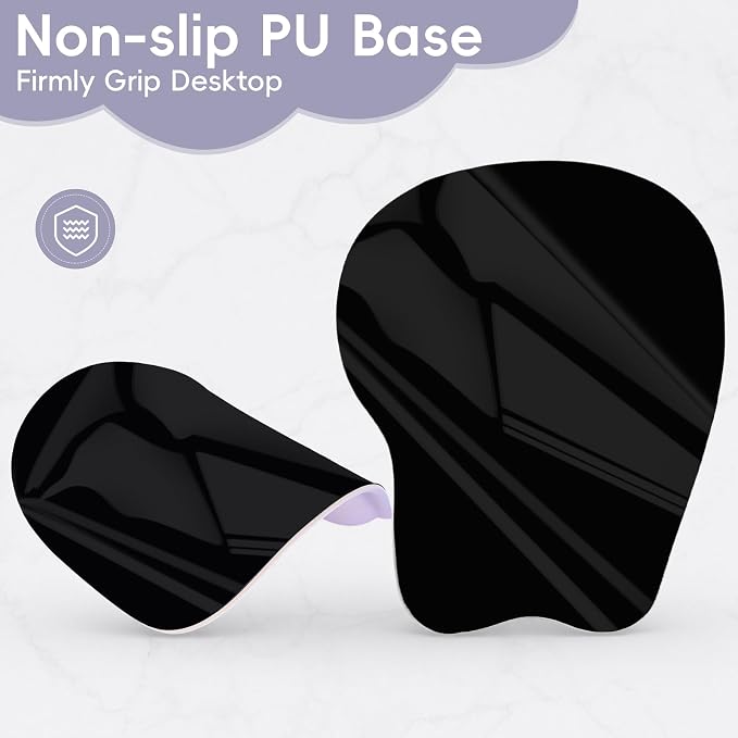 Ergonomic Mouse Pad,Non Slip Mousepad Wrist Rest Support for Office, Computer, Laptop & Mac(A-Grey Purple)