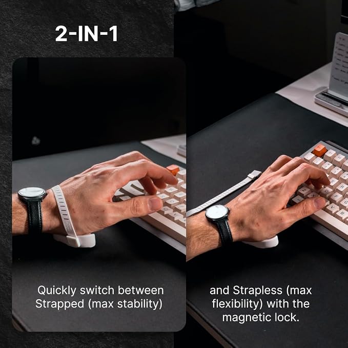 DELTAHUB Carpio G2.0 - Advanced Ergonomic Right-Handed Gaming Wrist Rest for Mouse - Superior Support for Serious Gamers - Anti-Fatigue, Smooth Glide (Small, Right, Pink)