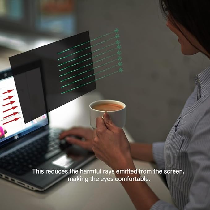 15.6 Inch - 16:9 Aspect Ratio - Laptop Privacy Screen Filter for Widescreen Laptop - Notebook - Anti-Glare - Anti-Scratch Protector Film for Data confidentiality