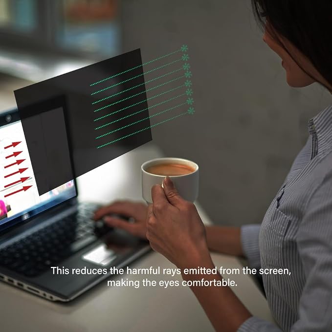 26 Inch - 16:10 Aspect Ratio - Computer Privacy Screen Filter for Widescreen Monitor - Anti-Glare - Anti-Scratch Protector Film - Protects Your Eyes from Harmful Glare and Blue Light