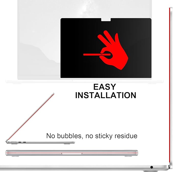 Privacy Screen Protector for Macbook Air 13.3 inch (2018-2020) & Macbook Pro 13.3 Inch (2016-2022, M1, M2), Removable Matte Anti Glare Blue Light Protector Private Security Filter, 1-Pack