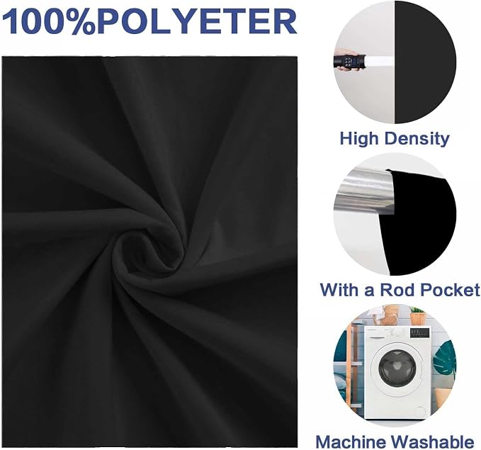 Photo Backdrop Black Background Cloth Professional Photography 6x9ft Seamless Design Eliminates Wrinkle Portrait Photography Wedding Dark Theme Decorations