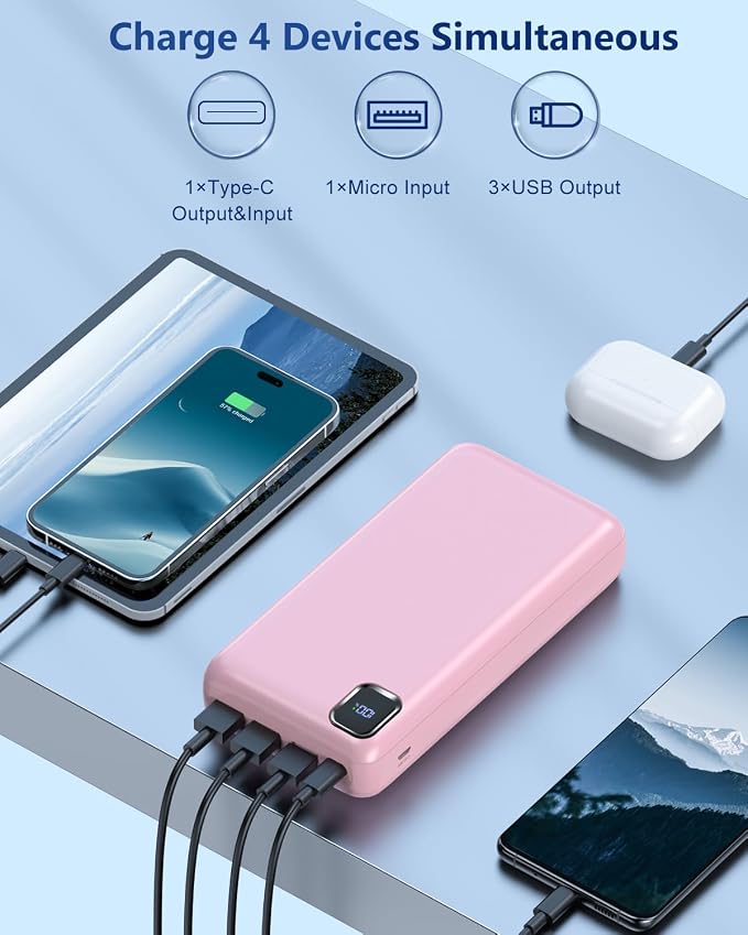 Portable Charger 50000mAh Power Bank, PD 30W Fast Charging External Battery Pack,High Capacity External Battery Pack for Camping, Portable Phone Charger for iPhone Samsung Android