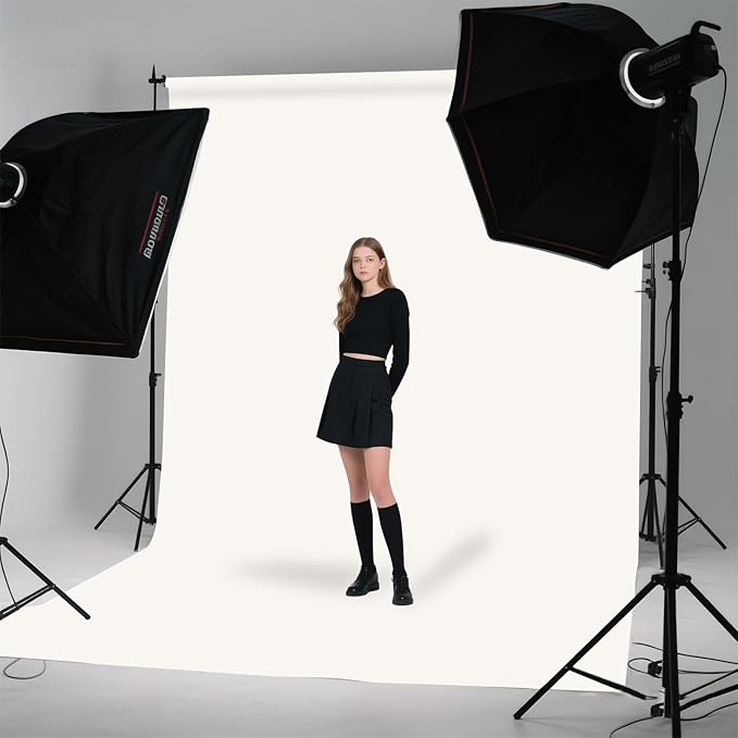 Ivory Photo Backdrop for Photoshoot, Ivory Background for Portrait, Product Photography Fashion Shoot Festival Celebrations 7x10FT