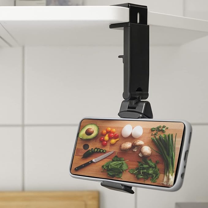 Wicked Chili 2X Airplane in Flight Phone Holder | Travel Essential Gadget for Plane | Universal Foldable Pocket Size Smartphone Mount | 360° Rotation | Train Work Monitor Kitchen & Video (Patented)