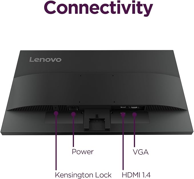 Lenovo L24-4e - Office Monitor - 23.8" FHD IPS Display - 100Hz Refresh Rate - 4 ms MPRT - 99% sRGB - Raven Black - Tilt Stand