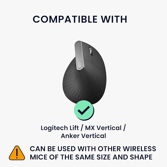 kwmobile Mouse Case for Logitech Lift/MX Vertical/Anker Vertical Carry Case - Protective Carry Pouch for Bluetooth Mouse - Soft Neoprene Protection - Vintage Blue