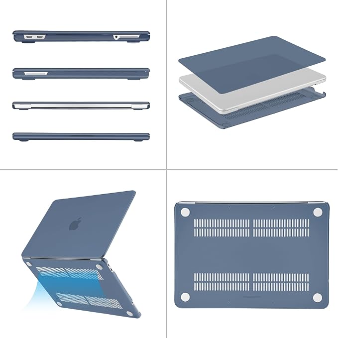 MOSISO Compatible with MacBook Neo Case 13 inch 2026 Release Model A3404 with A18 Pro Chip, 4 in 1 Kit Precision Fit Crack & Scratch Resistant Protective Hard Shell Case Cover, Midnight