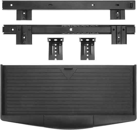 VILLCASE Keyboard Tray Under Desk, Pull Outkey Board Tray for Desk with Drawer C Clamp, 19.6" x 9" Slide-Out Mouse Computer Platform for Home Study Office