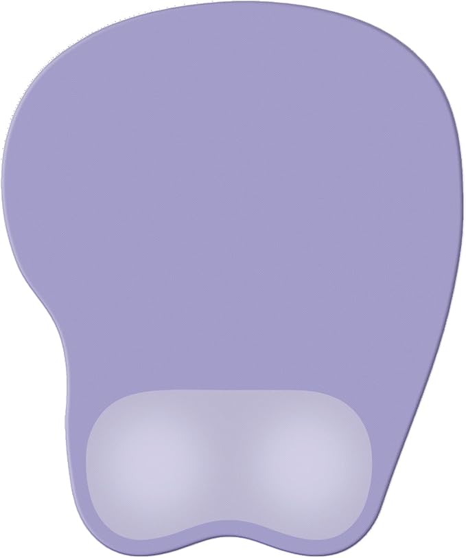 Ergonomic Mouse Pad,Non Slip Mousepad Wrist Rest Support for Office, Computer, Laptop & Mac(A-Grey Purple)
