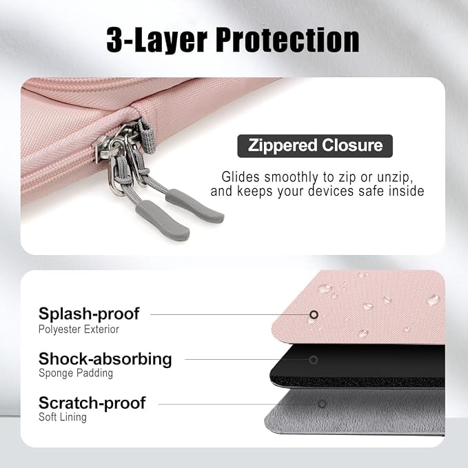 TiMOVO Laptop Sleeve Bag for MacBook Neo 13 inch 2026 Model A3404 with A18 Pro Chip, Carrying Case with Shoulder Strap, Pink
