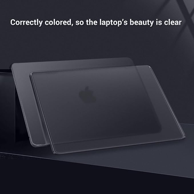MOSISO for MacBook Air 15 inch Case M5 2026 M4 M3 M2 2025-2023 A3448 A3241 A3114 A2941, 4 in 1 Kit Seamlessly Closes Anti-Fingerprints Matte Hard Shell,Great for Business Travel Study, Black Clear