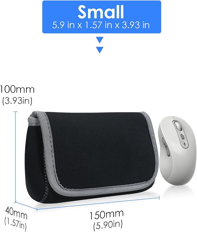 LENTION Storage Small Pouch Bag Cases for Accessories Laptop MacBook Power Adapter, Wireless Mouse, iPhone Charger, Cellphone, Power Bank, Cord Travel Cable Electronic Organizer - Dark Gray