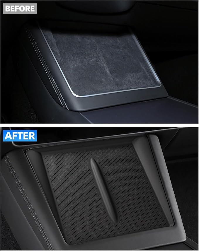 Model 3 Centre Control Wireless Charging Mat，Center Console Wireless Charger Pad Compatible with Tesla Highland Model 3 2024 2025 2026