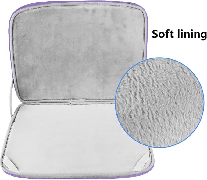 Laptop Sleeve Bag 15.6 Inch, Durable Shockproof Protective Cover Flip Case Briefcase Carrying Computer Bag Case Compatible with 15.6 Inch HP, ASUS, Lenovo, Acer, Notebook, Light Purple