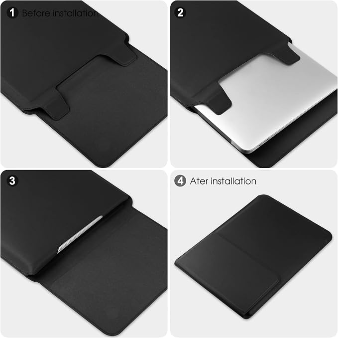 HoYiXi 13 Inch Laptop Sleeve Case Bag Compatible with MacBook Neo 2026/MacBook Air 13 M1 M2 2022-2018/MacBook Pro 13 M2 2022-2016/Surface Pro 8 2021/Surface Go 3 13-13.6'' Dell HP ASUS Acer PC, Black