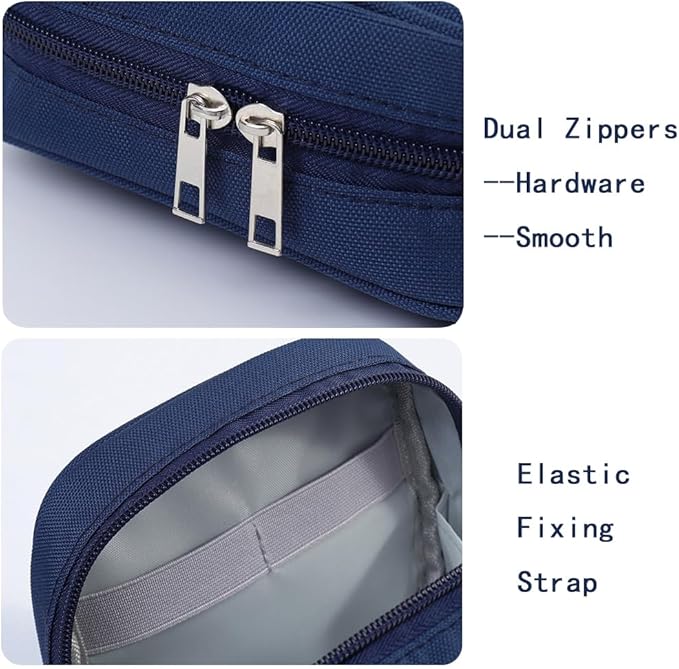 E-Tree Storage Pouch for Small Electronics and Accessories,Tech Bag,Electronic Organizer Case Compatible with MacBook Laptop Charger,Mouse,Cables,Hub,Power Bank,Earphone,Toiletries Cosmetics (Orange)