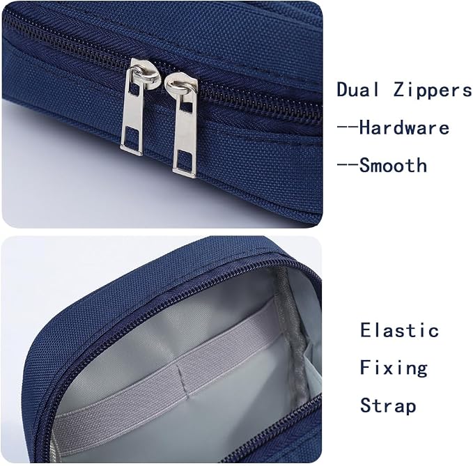 E-Tree Storage Pouch for Small Electronics and Accessories,Tech Bag,Electronic Organizer Case Compatible with MacBook Laptop Charger,Mouse,Cables,Hub,Power Bank,Earphone,Toiletries Cosmetics (Yellow)