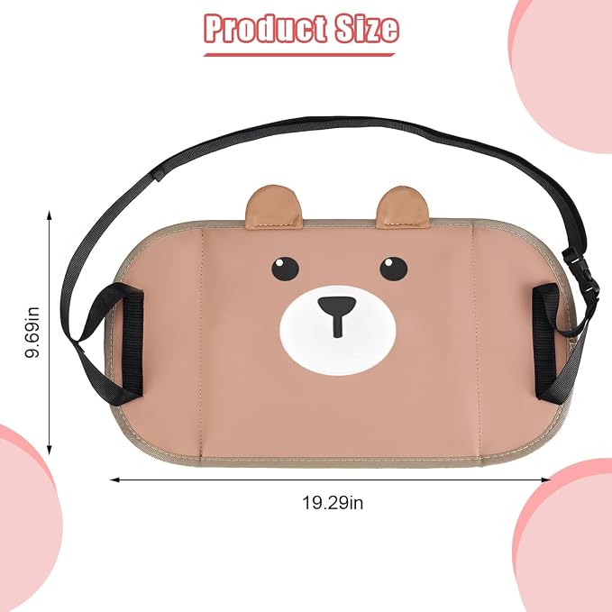 Car Foot Hammock, Adjustable Cute Bear Vehicle Headrest Seat Hanging Footrest with Adjustable Straps, Portable Auto Interior Leg Support Relax Pad, Universal for SUV RV Truck (Style2)