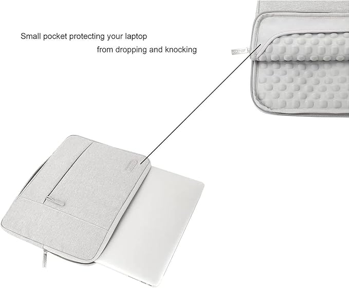 MOSISO Laptop Case 15 inch, Laptop Sleeve with Handle Compatible with MacBook Air 15 inch M5 A3448 M4 A3241 M3 A3114 M2 A2941 2026-2023, Dell XPS, Polyester Multifunctional Computer Bag, Gray