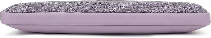 Embossing Floral Pattern PU Leather Laptop Sleeve Case with Pocket for MacBook Air 15 inch and 15 inch-15.6 inch HP, Lenovo, Dell, ASUS, Acer Notebook Computer (Purple PU)